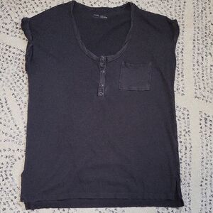 NWOT Aerie Charcoal Gray Sleeveless Henly Tee
